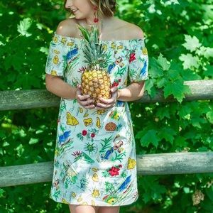 J. Crew Tropical Print Dress
